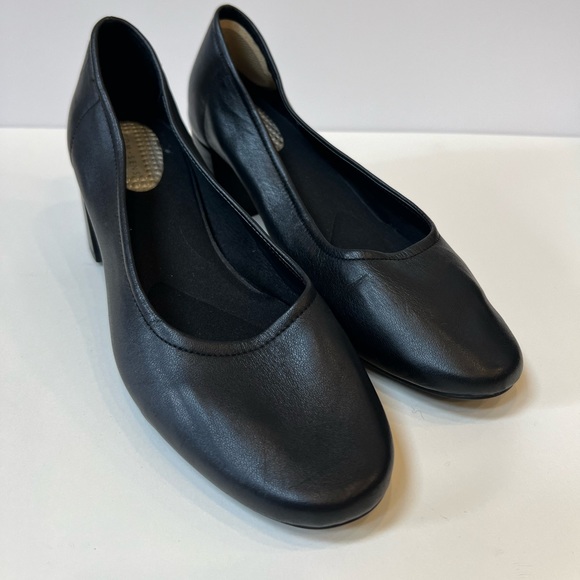 Com and Sens Ballerina Toe with Block Heel Black Shoes Size 9.5 - Picture 3 of 10